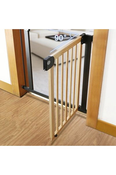 BabySafe Baby Safe Wooden Safety Gate - Natural Wood