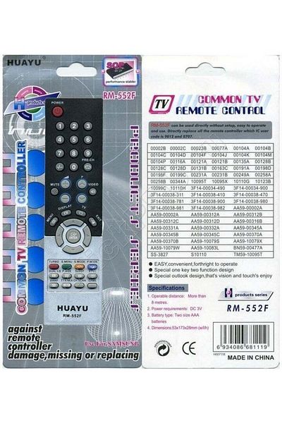 erorex Samsung RM-552F Tube TV Remote Control-Universal