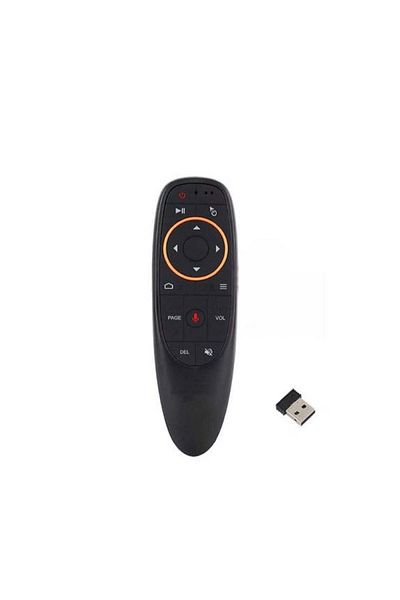 erorex ماوس G10 الصوتي اللاسلكي الذكي للتحكم عن بعد باللون الأسود