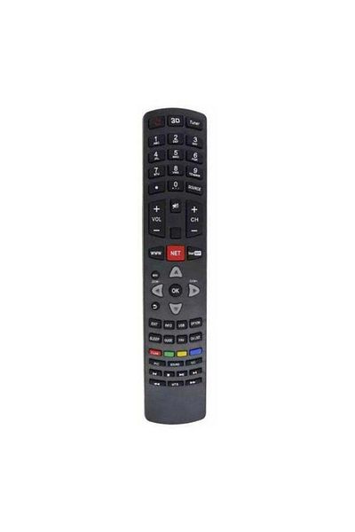 erorex جهاز تحكم عن بعد لأجهزة التلفاز Tcl وNetflix 3D LED وLCD باللون الأسود