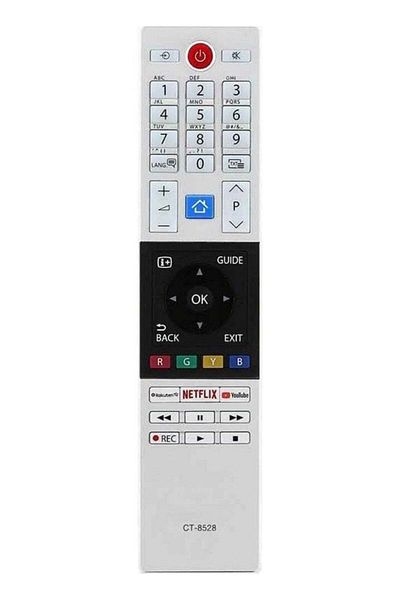 erorex Toshiba CT-8528 Compatible Smart LED TV Remote Control Rakuten TV Youtube Netflix with Button
