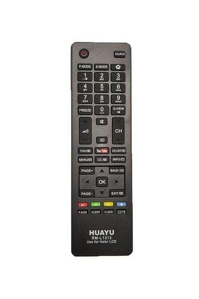erorex Remote Control For Haier Smart Tv Black