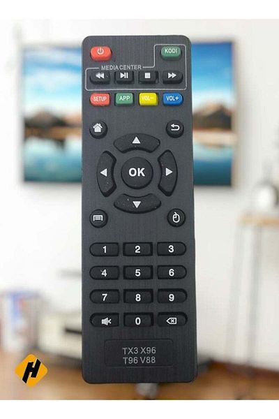 erorex Replacement Remote Control For Android TV Box TX3 X96 T98 V88 Black