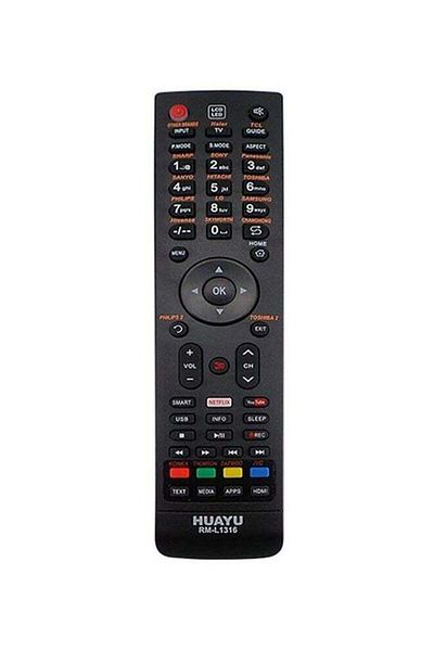 erorex Universal Remote Control For All Smart Lcd Led Tv Black