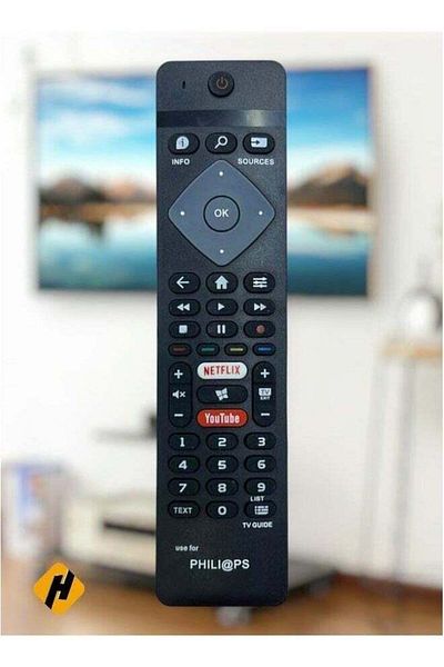erorex Philips Smart Tv Remote Replacement Remote Control For Philips Smart Lcd Led Tvs Black