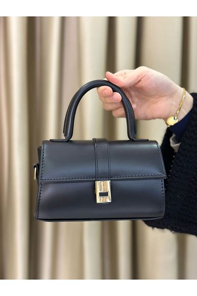VELLICHOR Geantă crossbody cu capac de dimensiuni mini și cataramă aurie