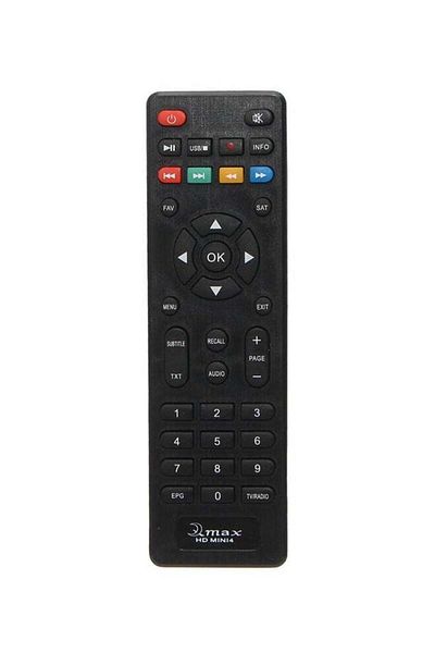 erorex جهاز تحكم عن بعد لجهاز استقبال Qmax HD Mini 4 باللون الأسود