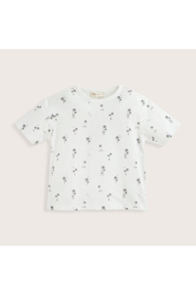 Chakra Tropic Baskılı Tshirt Ekru