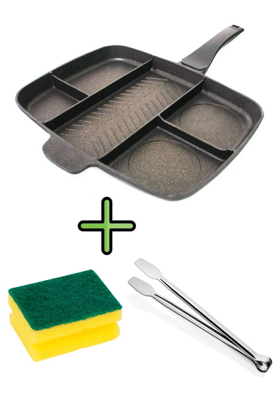 Camp Reyon مقلاة من الحديد الزهر ذات 5 أقسام، مقلاة من الجرانيت ذات 5 أقسام، ...