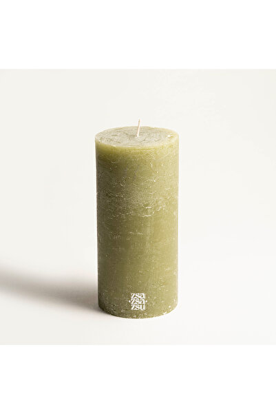 Zsa Zsa Zsu Deurne Parafın Mum 9x9x19 Cm Yeşil