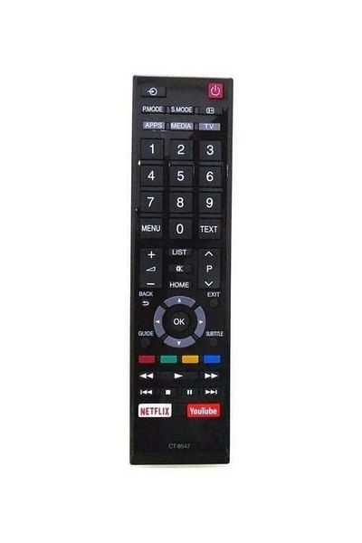 erorex جهاز التحكم عن بعد لشاشة توشيبا الذكية LCD Netflix باللون الأسود