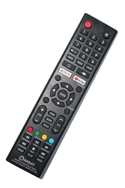 erorex جهاز تحكم عن بعد لتلفزيون LCD، يعمل مع تلفزيون DANSAT الذكي، أسود