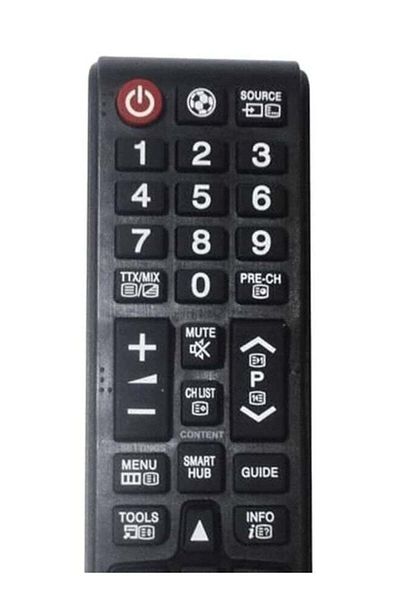 erorex Remote Control For Smart Samsung TV Screen Black