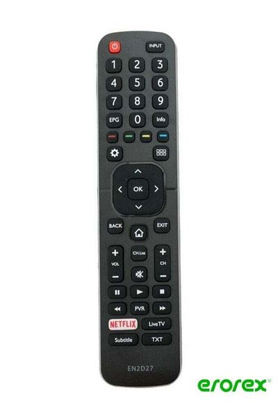 erorex Hisense Smart TV Remote Control Black