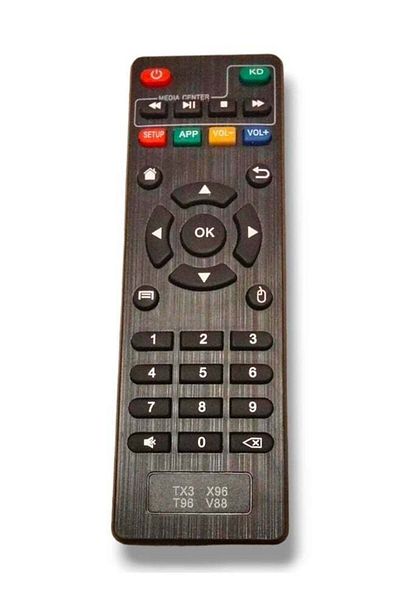 erorex Replacement Remote Control For Android TV Box TX3 X96 T98 V88 Black