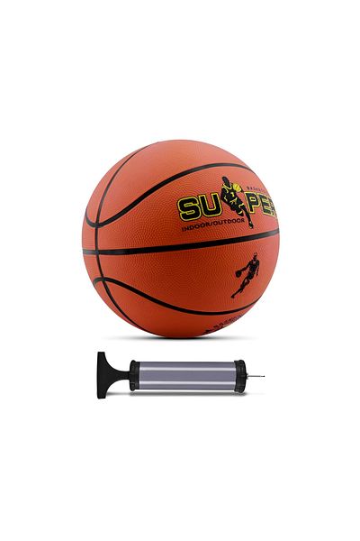 TrendFulla Basket Ball and Inflator Pump Size 7 Quality Basket Ball and Quality Inflator Pump