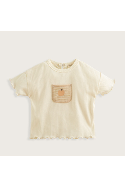 Chakra Picnic Kısa Kollu Tshirt Ekru