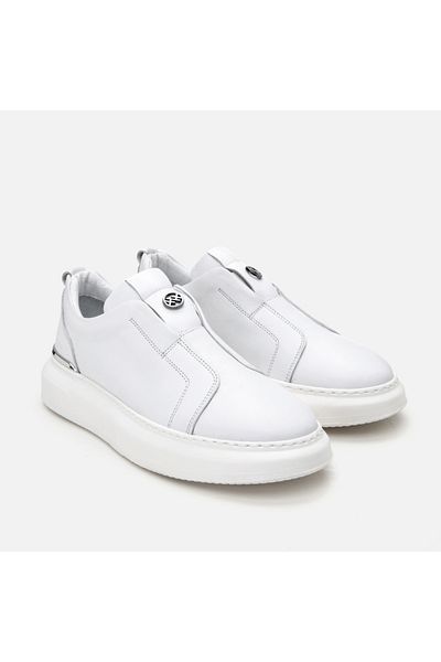 Hotiç Pantofi casual pentru bărbați, alb, din piele naturală