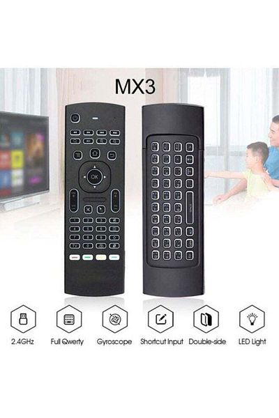 erorex 2-In-1 Remote Control And Keyboard For Android TV Box X96/H96 Black/Red/Blue