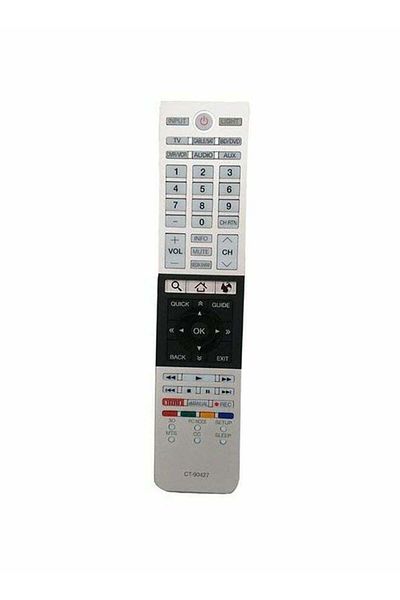 erorex Universal Remote Control For Toshiba Smart TVs Black/White