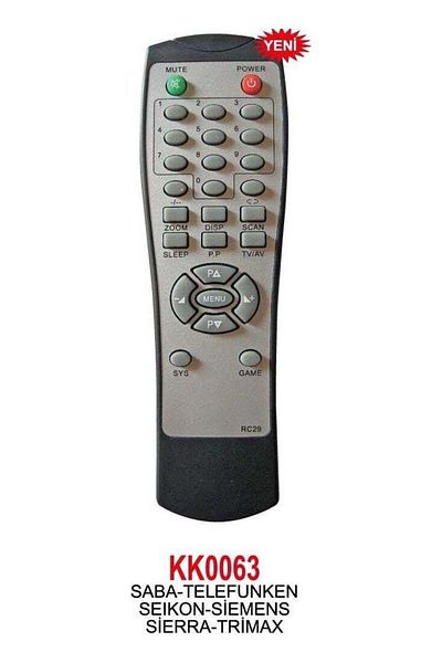 erorex Saba - Siemens TV Remote Control