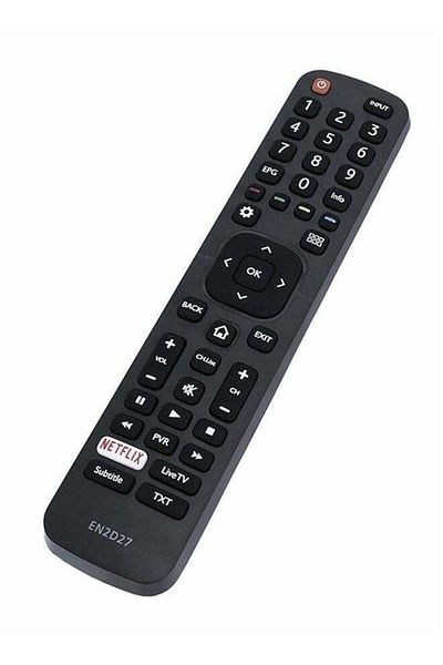 erorex Remote Control For Hisense Smart LED TV Black
