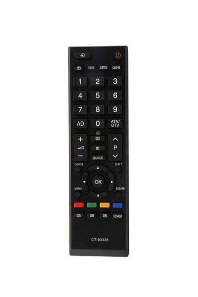 erorex Smart TV Remote Control For Toshiba Black