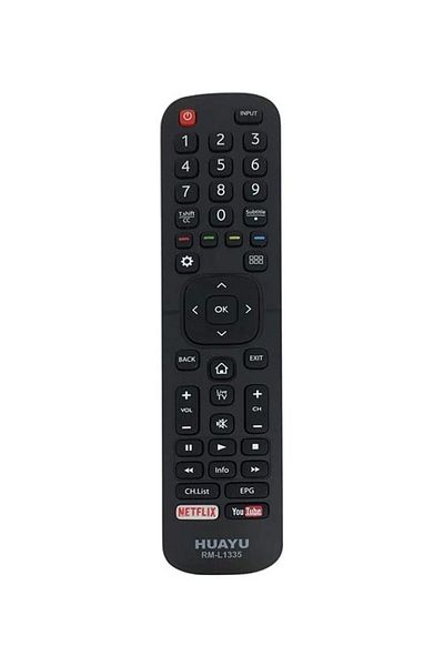 erorex جهاز تحكم عن بعد لتلفزيون Hisense Smart LCD و LED باللون الأسود