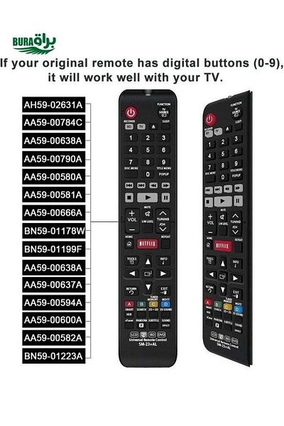 erorex Remote Control For Almost All Samsung Television Sets Black