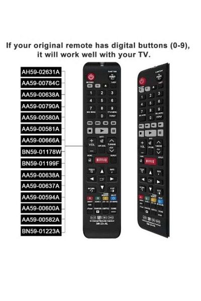 erorex Remote Control For Almost All Samsung Television Sets Black