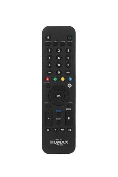 erorex جهاز تحكم عن بعد لجهاز استقبال HD للتلفزيون باللون الأسود