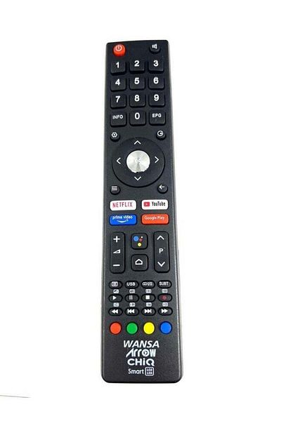 erorex Wansa Smart TV Remote Control Black