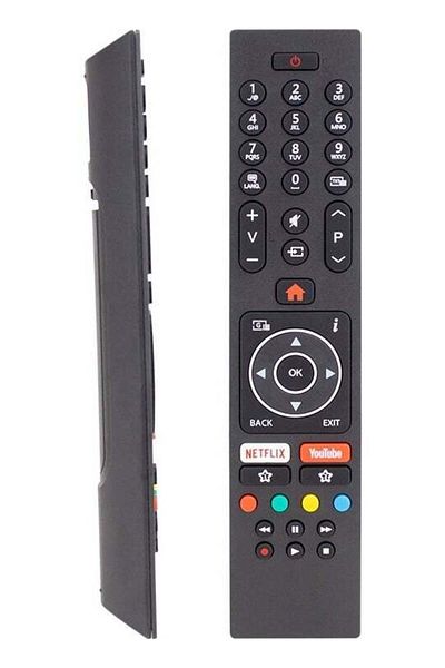 erorex جهاز تحكم عن بعد للتلفزيون الذكي 4K Smart 55UD8450 LCD-Led مقاس 55 بوصة من Vestel (RC43135 Black Nobrand V2)