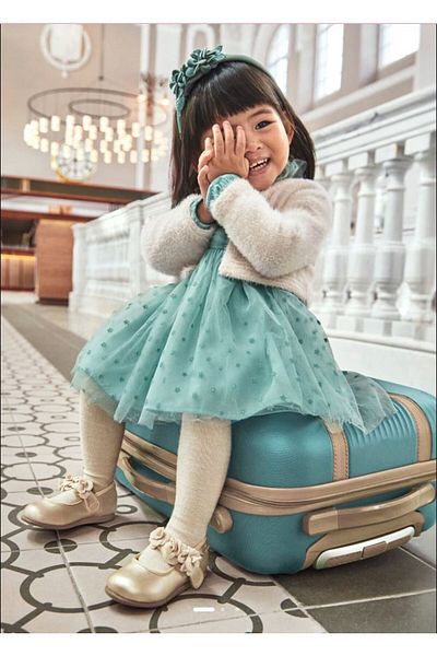 MAYORAL Tulle Patterned Baby Girl Dress - Model 2907