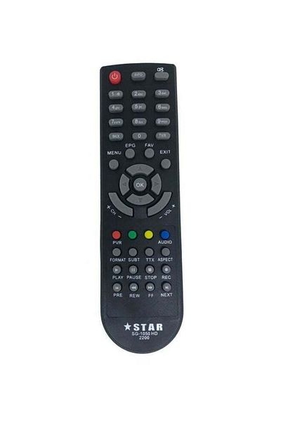 erorex جهاز تحكم عن بعد ستارجولد لجهاز الاستقبال Sg 1050 HD Sg 2200 أسود