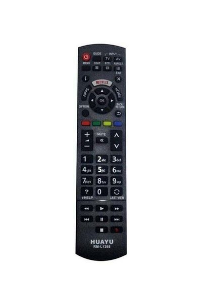 erorex Remote Control For Panasonic Netflix Screen Rm-L1268 Black Grey Red