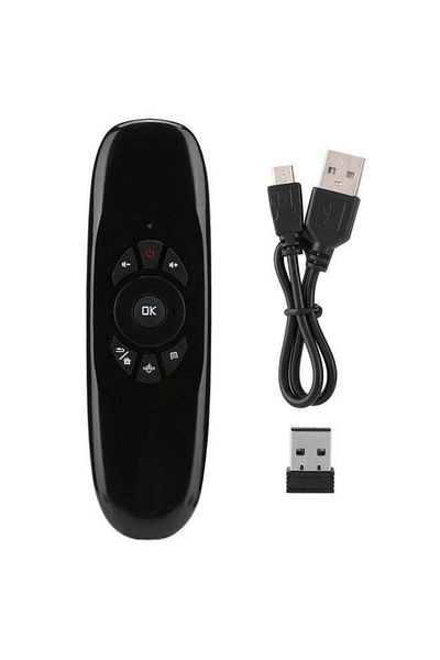 erorex C120 USB 2.4G Wireless Flying Mouse Keyboard Remote Control for Windows/Mac OS/Android/Linux