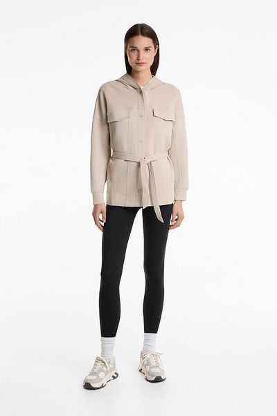 Oysho Cotton blend belted jacket