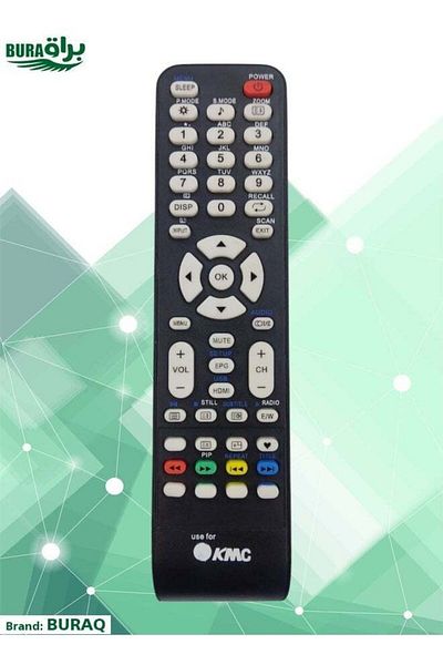 erorex KMC TV Remote - Replacement Remote Control Compatible For KMC Smart LCD LED TVs - Black