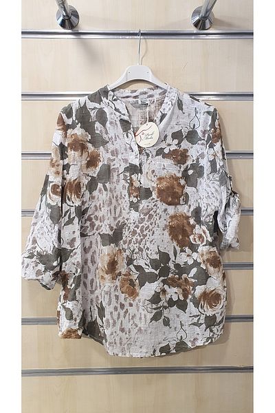 Park Moda Cămașă italiană cu model bujor