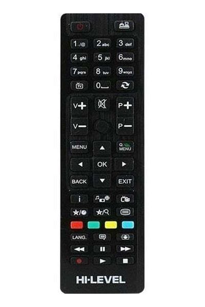 erorex Hi-Level Black Button LCD*LED TV Remote Vestel Short Black Button Model