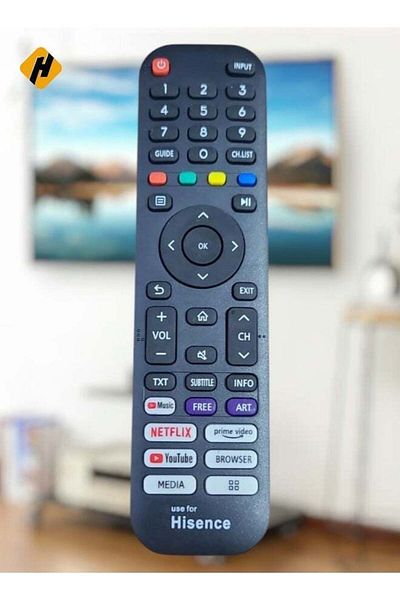 erorex Hisense Smart TV Remote Control Black Compatible With Hisense Nikai Arrow Haam MTC