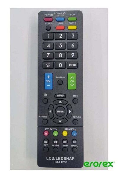 erorex Rm-L1238 Tv Led Lcd Remote Control Replacement GB225WJSA GA976WJSA GB217WJN1 GBIOIWJSA GB215WJN1