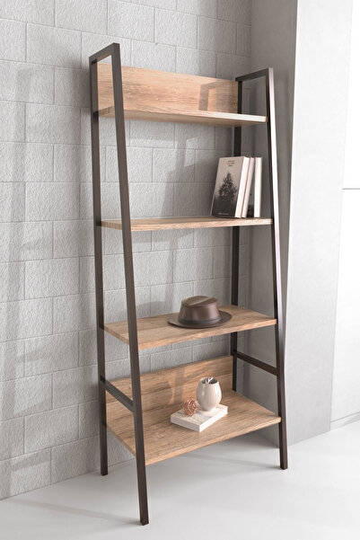 hediye kapında "Lunara" 4 Raflı Piramit Model Kitaplık Ofis Evrak Çok Amaçlı ...