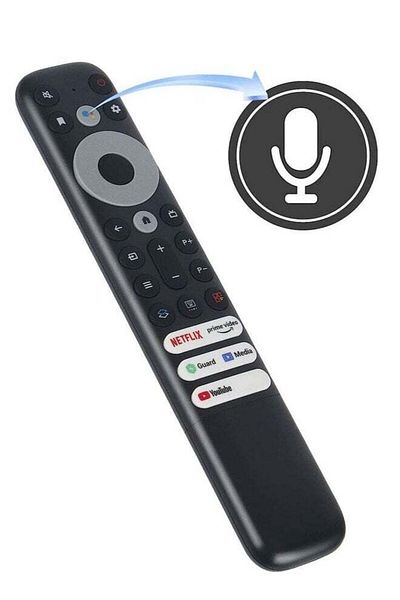 erorex جهاز التحكم عن بعد لشاشة Tcl 4K باللون الأسود