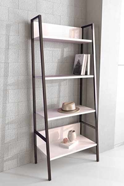 hediye kapında "Lunara" 4 Raflı Piramit Model Kitaplık Ofis Evrak Çok Amaçlı ...