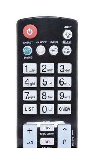 erorex Remote Control For Lg Tv Black Grey