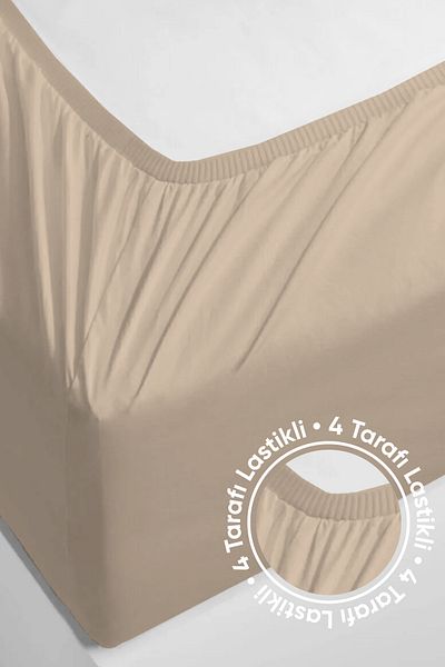 Eponj Home Double Combed Cotton Fitted Sheet - 160X200Cm Cotton Jersey