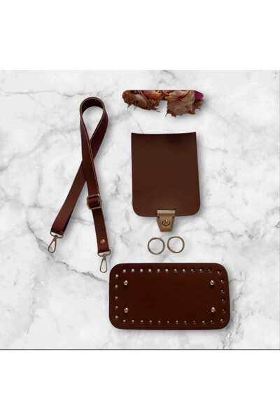 Eyfel Knitted Bag Making Kit Bag Kit with Leather and Metal Accessories