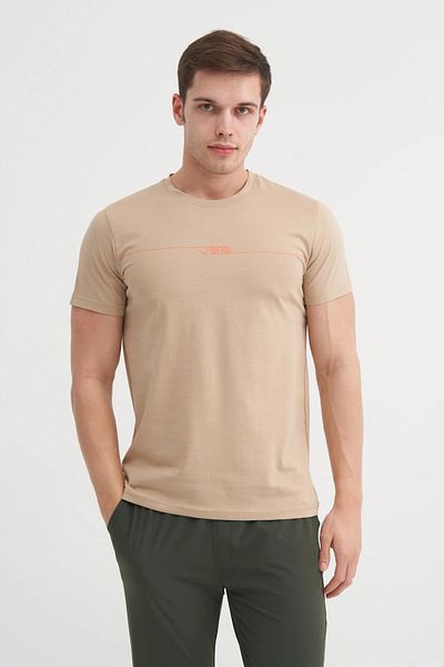 Cazador Βαμβακερό μπλουζάκι με λαιμόκοψη Slim Fit